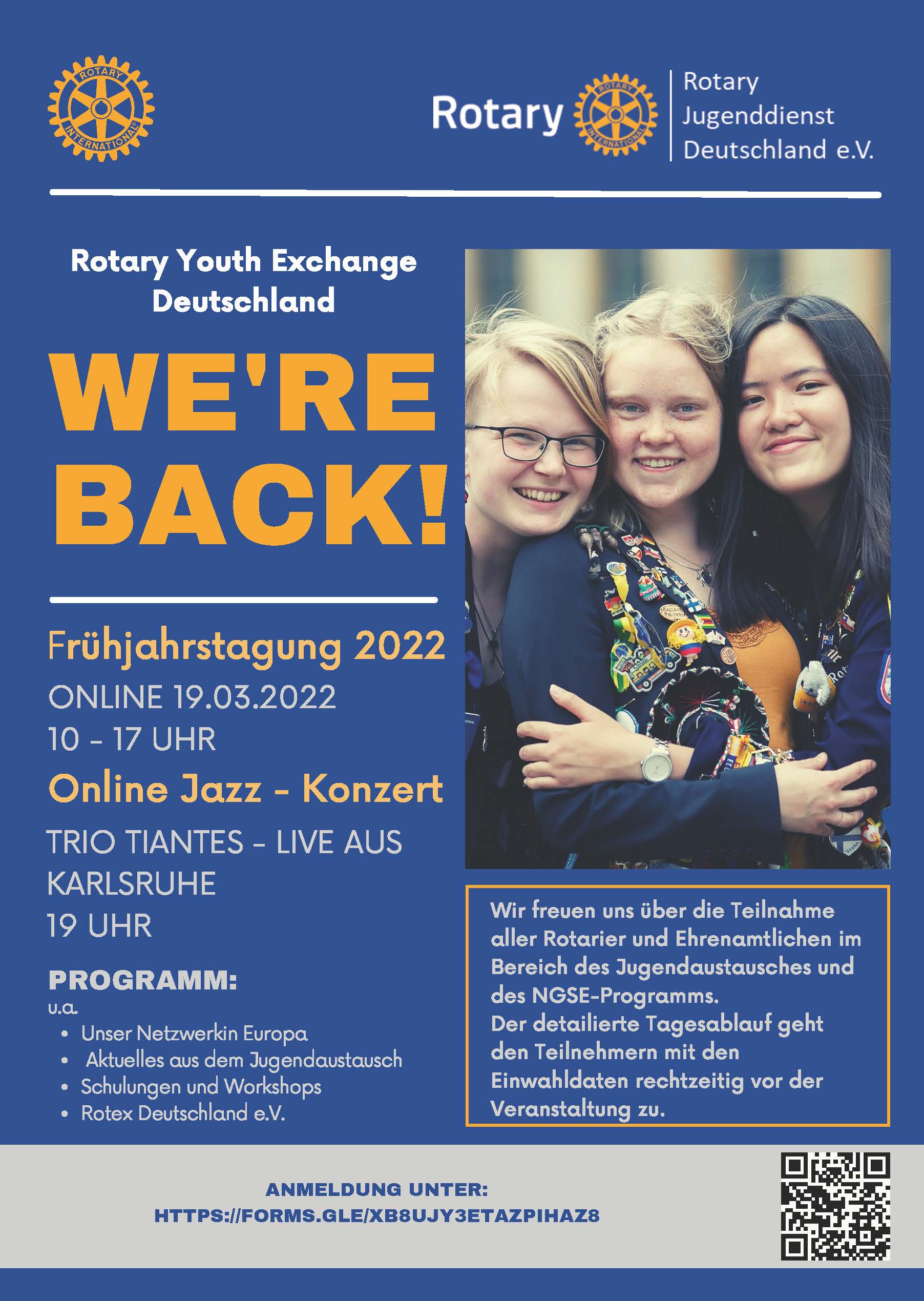 Einladung Frühjahrstagung Rotary Jugenddienst Deutschland