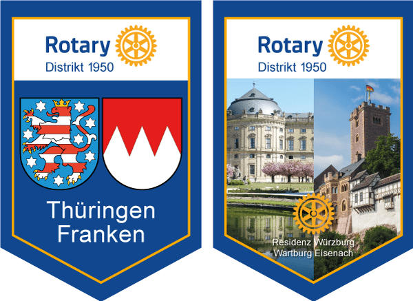 2016 10 Rotary Wimpel Distrikt 1950 V05 nebeneinander